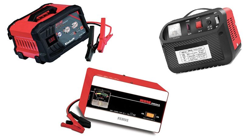 Chargers to charge the car's battery
