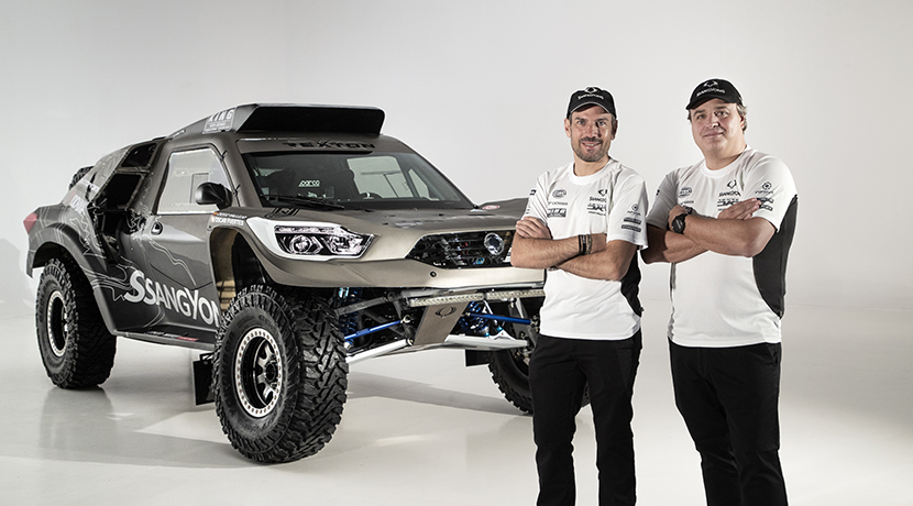 Diego Vallejo and Oscar Fuertes with the SsangYong Rexton DKR 2019